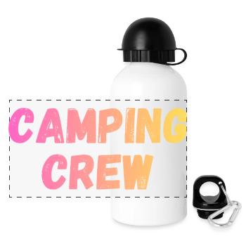 Camping Crew - Panorama Trinkflasche mit Deckel 500 ml - Weiß - Vorne
