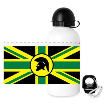 Skinhead Reggae UK - Panorama Trinkflasche mit Deckel 500 ml - Weiß - Vorne