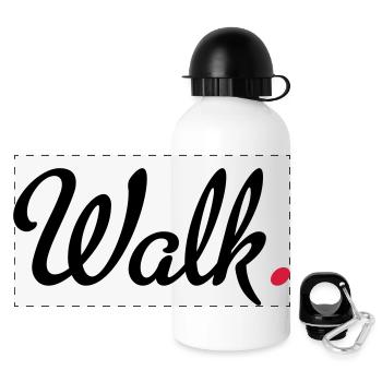 walking - Panoramic Thermal Bottle with Lid 500 ml - white - Front
