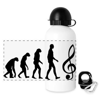 Musik / Musiker / Music / Musician - Panorama Trinkflasche mit Deckel 500 ml - Weiß - Vorne