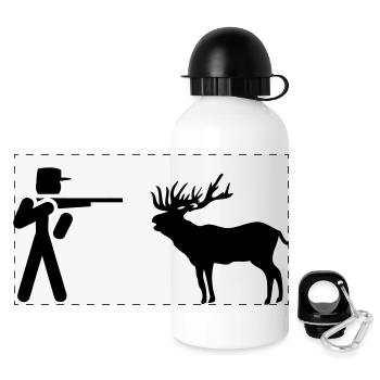 jäger wild - Panorama Trinkflasche mit Deckel 500 ml - Weiß - Vorne