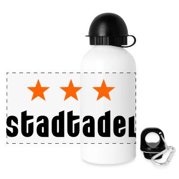 City nobility with stars - Panoramic Thermal Bottle with Lid 500 ml - white - Front