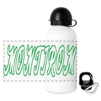 Montirom text - Panorama Trinkflasche mit Deckel 500 ml - Weiß - Vorne