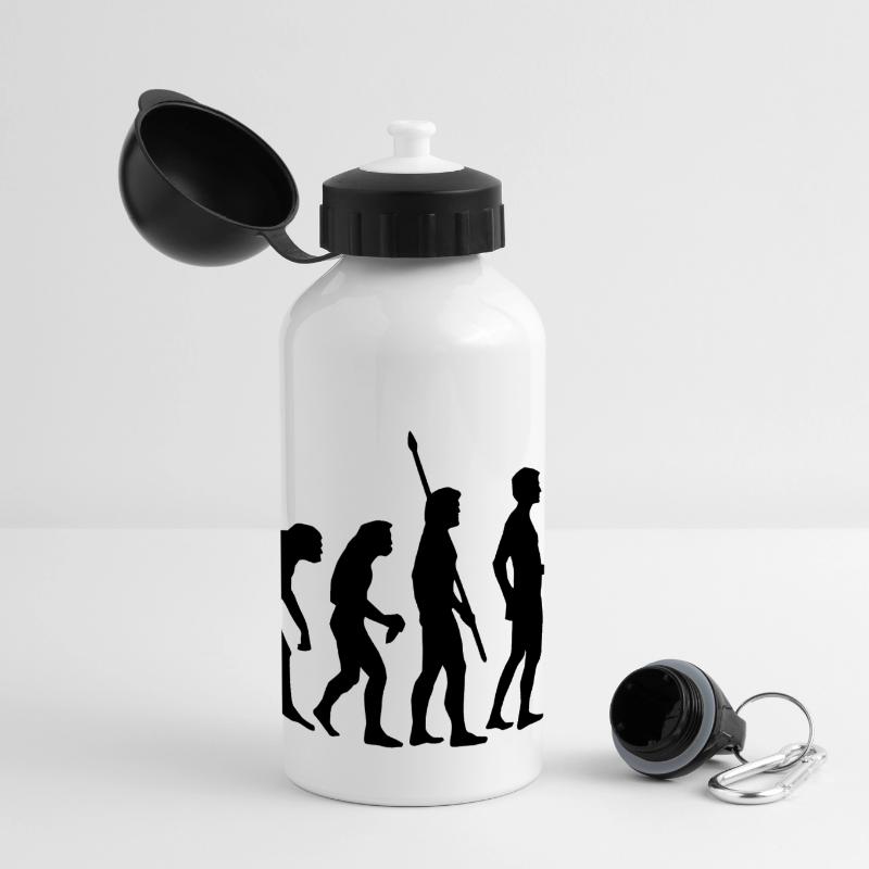 evolution_maler_b Panorama Trinkflasche mit Deckel 500 ml