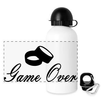 game over - Panorama Trinkflasche mit Deckel 500 ml - Weiß - Vorne