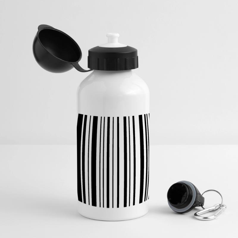 Balkenkode Panorama Trinkflasche mit Deckel 500 ml