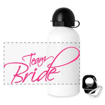 Team Bride - Panorama Trinkflasche mit Deckel 500 ml - Weiß - Vorne