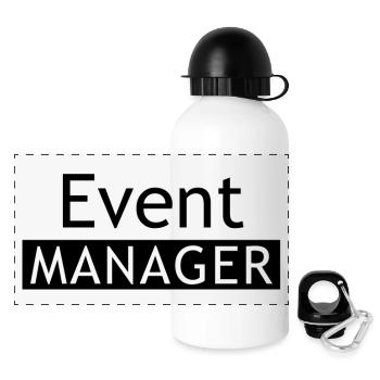 Event Manager Balken - Panorama Trinkflasche mit Deckel 500 ml - Weiß - Vorne
