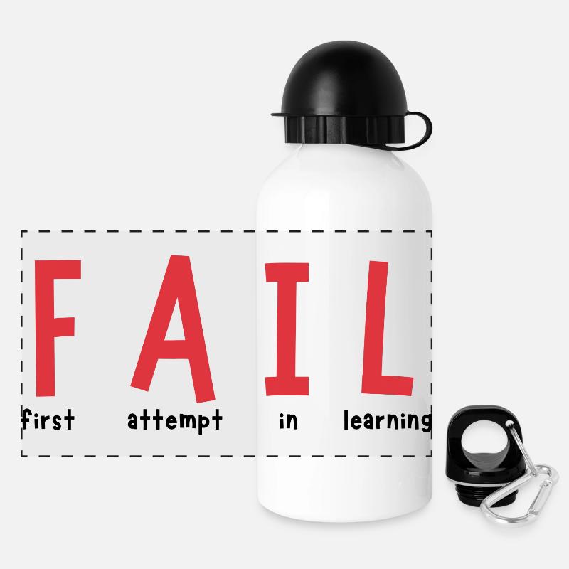 FAIL – Lernchance statt Niederlage - Panoramic Thermal Bottle with Lid 500 ml - white