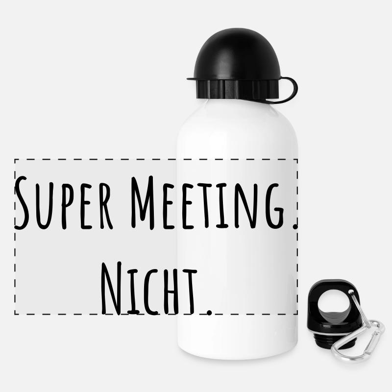Great meeting. Not. - Panoramic Thermal Bottle with Lid 500 ml - white