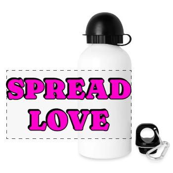 Spread Love Bold Typography - Panoramic Thermal Bottle with Lid 500 ml - white - Front