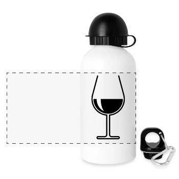 X1x GuteStimmung (Black) - Panoramic Thermal Bottle with Lid 500 ml - white - Front