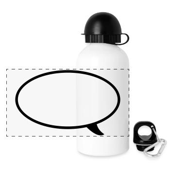 Speech bubble Line - Panoramic Thermal Bottle with Lid 500 ml - white - Front