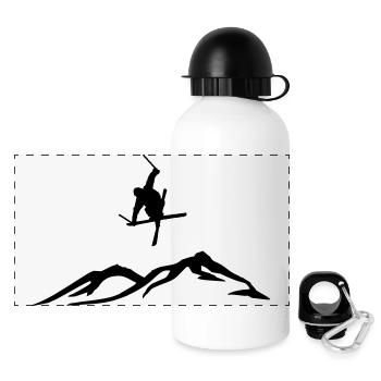 Ski freestyle - Panoramic Thermal Bottle with Lid 500 ml - white - Front