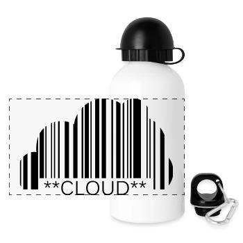VapeCode Cloud - Panorama Trinkflasche mit Deckel 500 ml - Weiß - Vorne