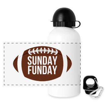 Football: Sunday Funday - Panoramic Thermal Bottle with Lid 500 ml - white - Front
