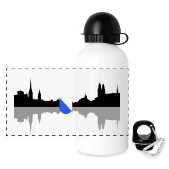 zürich - Panoramic Thermal Bottle with Lid 500 ml - white - Front
