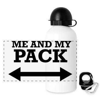 Me and my pack - Panorama Trinkflasche mit Deckel 500 ml - Weiß - Vorne