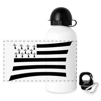 Flag Breizh - Panoramic Thermal Bottle with Lid 500 ml - white - Front