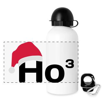 Ho Ho Ho - Panorama Trinkflasche mit Deckel 500 ml - Weiß - Vorne
