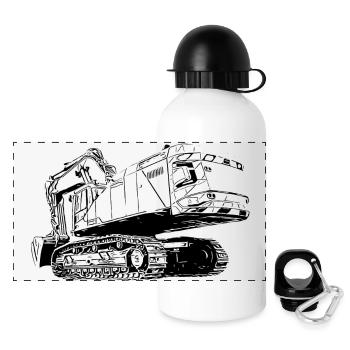 Excavator - Panoramic Thermal Bottle with Lid 500 ml - white - Front