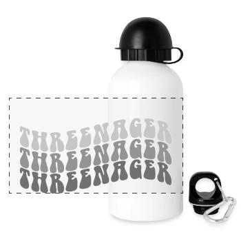 3 ans Threenager Garçons Filles 3ème anniversaire - Gourde panoramique avec couvercle 500 ml - blanc - Devant