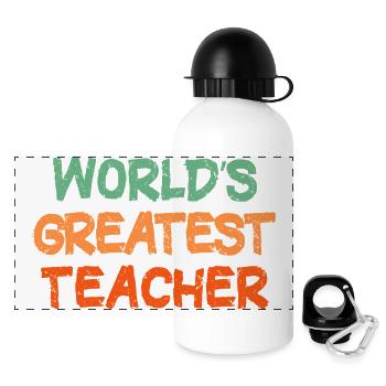 Colourful Handwritten Teacher Tribute - Panoramic Thermal Bottle with Lid 500 ml - white - Front