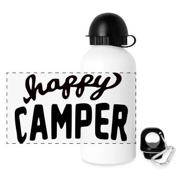 Ella Lopez "happy camper" - Panoramic Thermal Bottle with Lid 500 ml - white - Front