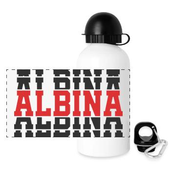 t-shirt Albina t-shirt idée cadeau texte empilé - Gourde panoramique avec couvercle 500 ml - blanc - Devant