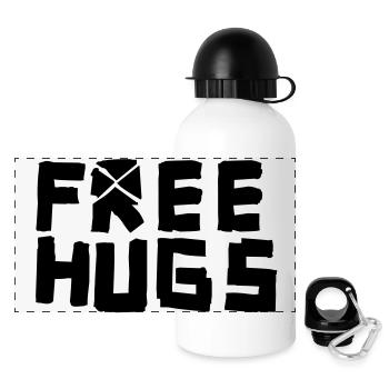 free hugs - Gourde panoramique avec couvercle 500 ml - blanc - Devant