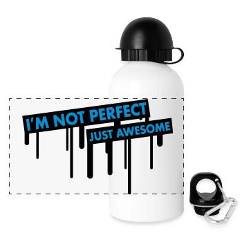 im_not_perfect_just_awesome_graffiti - Panorama Trinkflasche mit Deckel 500 ml - Weiß - Vorne