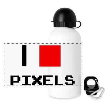 pixel - Gourde panoramique avec couvercle 500 ml - blanc - Devant