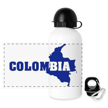 Colombia (ID: 002004) - Panorama Trinkflasche mit Deckel 500 ml - Weiß - Vorne