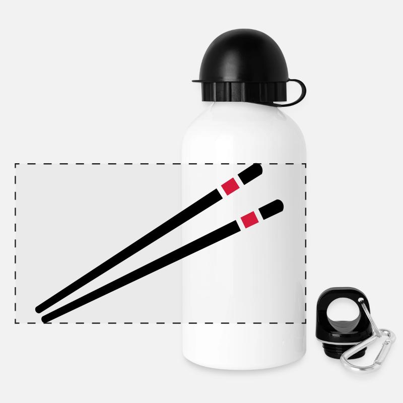 Chopsticks - Panoramic Thermal Bottle with Lid 500 ml - white