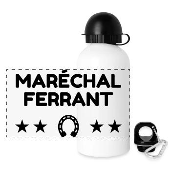Maréchal-Ferrant / Maréchal ferrant / Métier / Job - Gourde panoramique avec couvercle 500 ml - blanc - Devant