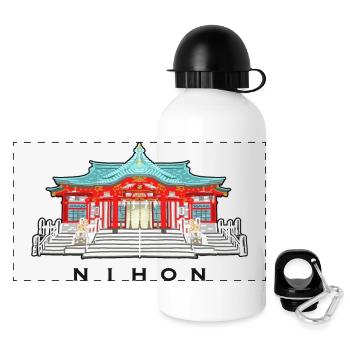 Japon, Sanctuaire shinto Koshikiiwa, région du Kansai - Gourde panoramique avec couvercle 500 ml - blanc - Devant