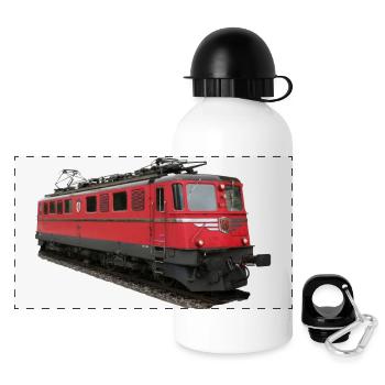 Lokomotive SBB - Panorama Trinkflasche mit Deckel 500 ml - Weiß - Vorne