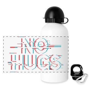 No Hugs Bitte Abstand Halten Umarmung Anti Social - Panorama Trinkflasche mit Deckel 500 ml - Weiß - Vorne