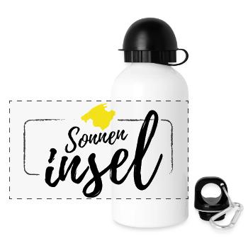 Mallorca Island Sun Island Malle Design - Gourde panoramique avec couvercle 500 ml - blanc - Devant