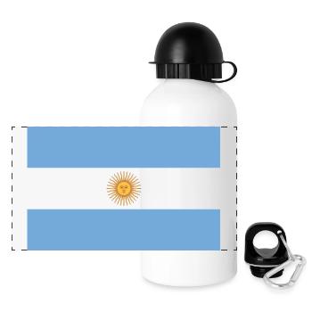 Argentinien Argentina Flagge Fahne - Panorama Trinkflasche mit Deckel 500 ml - Weiß - Vorne