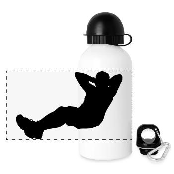 sit up sport - Panorama Trinkflasche mit Deckel 500 ml - Weiß - Vorne