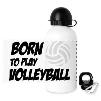 Born to play Volleyball - Panoramic Thermal Bottle with Lid 500 ml - white - Front
