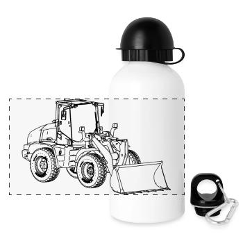 Radlader - Panorama Trinkflasche mit Deckel 500 ml - Weiß - Vorne