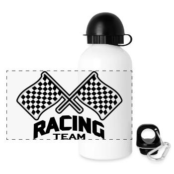 racing_team_1__f2 - Panorama Trinkflasche mit Deckel 500 ml - Weiß - Vorne