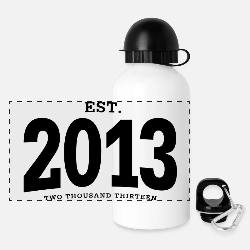 EST. 2013 Two Thousand Thirteen - Panoramic Thermal Bottle with Lid 500 ml - white