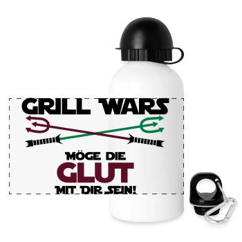 Grill Wars lueur trois couleurs - Gourde panoramique avec couvercle 500 ml - blanc - Devant