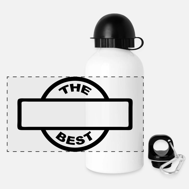Passen Logo - Panorama Trinkflasche mit Deckel 500 ml - Weiß