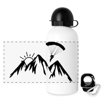 Parapente parapente sport extrême - Gourde panoramique avec couvercle 500 ml - blanc - Devant