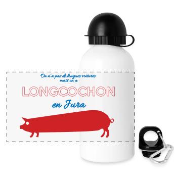 Franche Comté Longcochon Jura II - Gourde panoramique avec couvercle 500 ml - blanc - Devant
