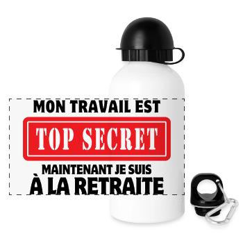 retired, I'm retired, I'm retired - Panoramic Thermal Bottle with Lid 500 ml - white - Front